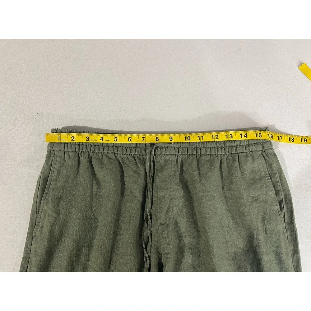Banana Republic Women's Olive Green Linen Blend Cargo Drawstring Jogger Medium
